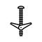 wall anchor hardware furniture fitting line icon vector illustration