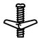 wall anchor hardware furniture fitting line icon vector illustration