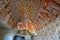 Wall art of old frescoes and murals in the underground cave churches of Cappadocia