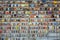 Wall of the books.  Bookstore view inside. LXfactory. Livraria. Wonderful background. Color. Education.