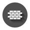 Wall brick icon in flat style.