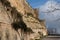 Wall of Castello di Lombardia medieval castle in E