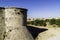 Wall castle and view o Chinchon, near Madrid. Spain