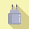 Wall charger adapter icon flat vector. Sun controller