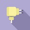 Wall charger icon flat vector. Solar panel energy