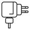 Wall charger icon outline vector. Solar panel energy