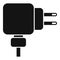 Wall charger icon simple vector. Solar panel energy