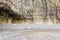 Wall of cliff close up on english channel beach