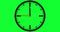 Wall Clock animation with ticking second hand, shows the last 30 seconds until 12. Animated train station clock with green clock f