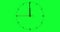 Wall Clock animation with ticking second hand, shows the last 30 seconds until 12. Animated train station clock with green clock f