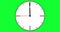 Wall Clock animation with ticking second hand, shows the last 30 seconds until 12. Animated train station clock with white clock f