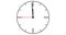 Wall Clock animation with ticking second hand, shows the last 30 seconds until 12. Animated train station clock with white clock f