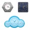 Wall clock circle sign with chronometer pointer collection and deadline stopwatch speed office alarm timer minute watch