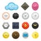 Wall clock circle sign with chronometer pointer collection and deadline stopwatch speed office alarm timer minute watch