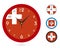Wall Clock Design with National Flag of Switzerland, Four different design