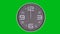 Wall clock on a green background