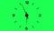 Wall clock on a green background