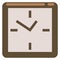 Wall clock icon. Time symbol. Hour watch tool