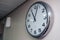 Wall clock inside a cabin on board a construction work barge