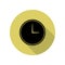 Wall Clock long shadow icon. Simple glyph, flat vector of web icons for ui and ux, website or mobile application
