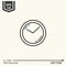 Wall clock. One icon - office supplies, series