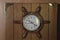 Wall clock in the shape of naval helm