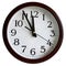 Wall clock shows midnight noon, isolated white