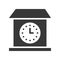 Wall clock solid icon design pixel perfect