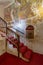 Wall with Coptic fresco paintings and staircase leading to the Church of St. Paul & St. Mercurius, Egypt