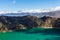 Wall of the crater of the Quilotoa volcano