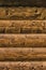 The wall of the cylindrical timber