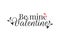 Wall Decals, Be mine Valentine, Wording Design, Art Decor Vector, Branch with heart Illustration