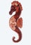 Wall decoration in the form of a cute seahorse