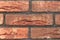 Wall of decorative facing bricks. Abstract background