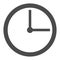 Wall Flat clock with grey arrows style vector icon. wall clock outline vector eps10 on white background