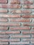 Wall formed by blocks of clay bricks