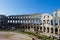 Wall fragment of ancient Roman amphitheater Arena in Pula, Croatia