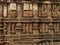 A wall full of foreplay statues in Sun Temple  Konark  India.