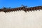 Wall of Gyeongbokgung Palace with blue sky