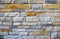 Wall of handmade stone masonry