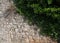 Wall in Herceg Novi. Lots of stone and greenery. Montenegro.