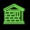 wall insulation outside mineral wool neon glow icon illustration