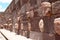 Wall in Kalasasaya temple. Tiwanaku archaeological site. Bolivia