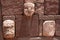 Wall in Kalasasaya temple. Tiwanaku archaeological site. Bolivia