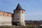 Wall of the Kolomna Kremlin corner tower in Moscow region