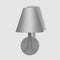 Wall lamp with lampshade, vector mockup. Modern interior night light, template