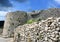 Wall in the lovely hill town Vrbnik, island Krk,Croatia