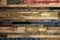 Wall made of multi-colored wooden boards. Abstract grunge wood texture background