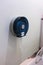 Wall-mounted Blue transparent Toilet Roll Dispenser with Paper r