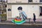 Wall mural painting by famous French street artist Seth Globepainter in Paris